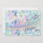 Gold Glitzer Meerjungfrau Schwanz unter dem Foto Dankeskarte (Rückseite)