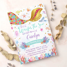 Gold Glitzer | Meerjungfrau unter dem Meer Geburts