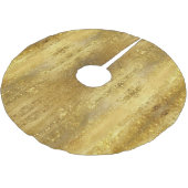Gold Glitzer Metallic Polyester Weihnachtsbaumdecke (Schrägansicht)