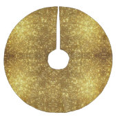 Gold Glitzer Metallic Polyester Weihnachtsbaumdecke (Vorderseite)