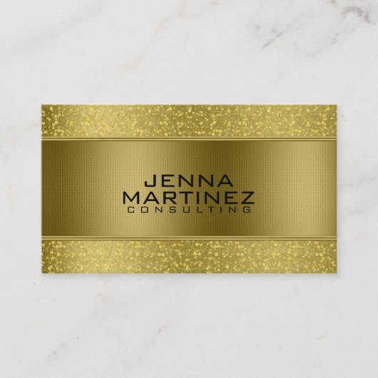 Gold Glitzer & Metallic Silver Mash Consulting Visitenkarte (Vorderseite)