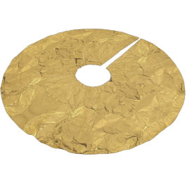 Gold Glitzer Metallic verkrüppelt Elegantes Holida Polyester Weihnachtsbaumdecke
