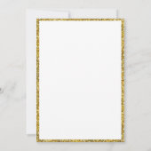 Gold Glitzer Microphone Musiknoten Karaoke Party Einladung (Rückseite)