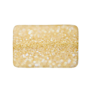 Gold-Glitzer mit Spargel Badematte