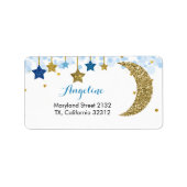 Gold Glitzer Modern Modern Address Label Adressaufkleber (Vorne)