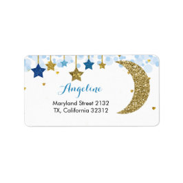 Gold Glitzer Modern Modern Address Label Adressaufkleber