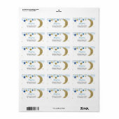 Gold Glitzer Modern Modern Address Label Adressaufkleber (Vorne)