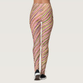 Gold Glitzer Moderne Streifen Luxus Leggings (Rückseite)