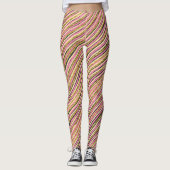 Gold Glitzer Moderne Streifen Luxus Leggings (Vorderseite)