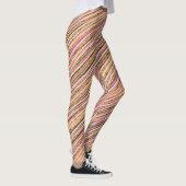 Gold Glitzer Moderne Streifen Luxus Leggings (Rechts)