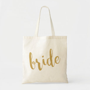 Gold Glitzer Moderne Textgestaltung Bridge Tragetasche