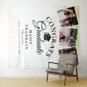 Gold Glitzer Moderner Abschluss 3 Foto Hintergrund Wandteppich (Beispiel (Horizontal))