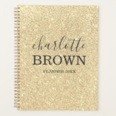 Gold Glitzer Moderner Terminologieplaner Planer (Vorderseite)