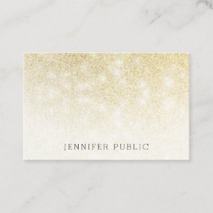 Gold Glitzer Modernes Berufliches Template Elegant Visitenkarte