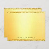 Gold Glitzer Modernes Mit Monogramm Template Elega Mitteilungskarte (Vorne/Hinten)
