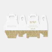 Gold Glitzer Modernes XOXO Girly Party Geschenkschachtel (Ungefaltet)