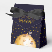 Gold Glitzer, Mond aus Käse, Babydusche Geschenkschachtel (Vorderseite)