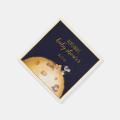 Gold Glitzer, Mond aus Käse, Babydusche Serviette (Ecke)