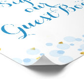 Gold Glitzer Mond Bitte unterzeichnen Sie unser Gä Poster (Ecke)