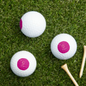 Gold Glitzer & Monogram, Name des weißen Drehbuchs Golfball (Insitu Gras)