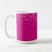 Gold Glitzer & Monogram, Name des weißen Drehbuchs Kaffeetasse (Links)