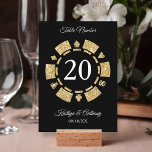 Gold Glitzer Monogram Poker Chip Casino Hochzeit Einladung<br><div class="desc">Feiern Sie stilvoll mit diesen modernen und sehr trendigen Hochzeitskarten. Dieses Design ist leicht mit Ihrer eigenen Formulierung zu personalisieren und Ihre Gäste werden begeistert sein, wenn sie diese fabelhaften Tischnummern sehen. Matching-Elemente finden Sie in der Auflistung. *** WIE SIE BESTELLEN *** Bitte passen Sie Ihre Tischnummer an und fügen...</div>