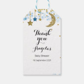 Gold Glitzer Moon Modern Vielen Dank Tag. Geschenkanhänger (Rückseite)