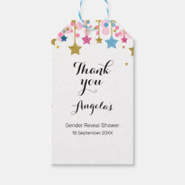 Gold Glitzer Moon Modern Vielen Dank Tag. Geschenkanhänger