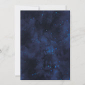 Gold Glitzer Moon Watercolor Space Islamic Aqiqa Einladung (Rückseite)