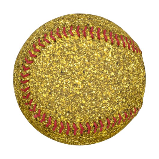 Gold-Glitzer-Muster Baseball (Vorderseite Links)