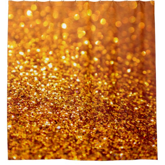 Gold-Glitzer-Muster Duschvorhang (Vorderseite)
