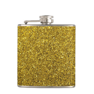 Gold-Glitzer-Muster Flachmann