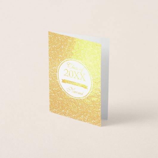 Gold-Glitzer-Muster Folienkarte (Vorderseite)