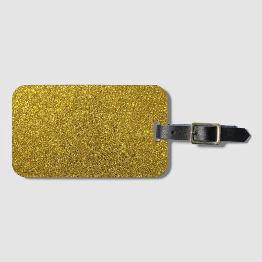 Gold-Glitzer-Muster Gepäckanhänger (Vorderseite (Horizontal))