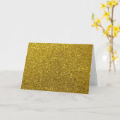 Gold-Glitzer-Muster Karte (Gelbe Blume)