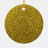 Gold-Glitzer-Muster Keramik Ornament (Vorne)