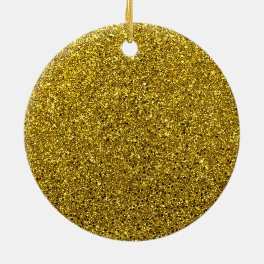 Gold-Glitzer-Muster Keramik Ornament (Hinten)