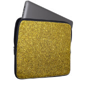 Gold-Glitzer-Muster Laptopschutzhülle (Vorne Rechts)