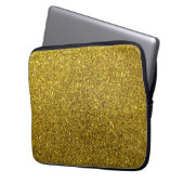 Gold-Glitzer-Muster Laptopschutzhülle (Vorderseite Links)