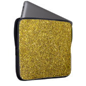 Gold-Glitzer-Muster Laptopschutzhülle (Vorne Rechts)