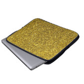 Gold-Glitzer-Muster Laptopschutzhülle (Vorne Knopf)