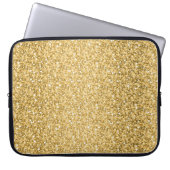 Gold-Glitzer-Muster Laptopschutzhülle (Vorderseite)