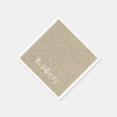 Gold Glitzer Muster NAME Elegant Neue Jahre Serviette (Ecke)