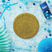 Gold-Glitzer-Muster Pappteller (Party)