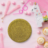 Gold-Glitzer-Muster Pappteller (Party)
