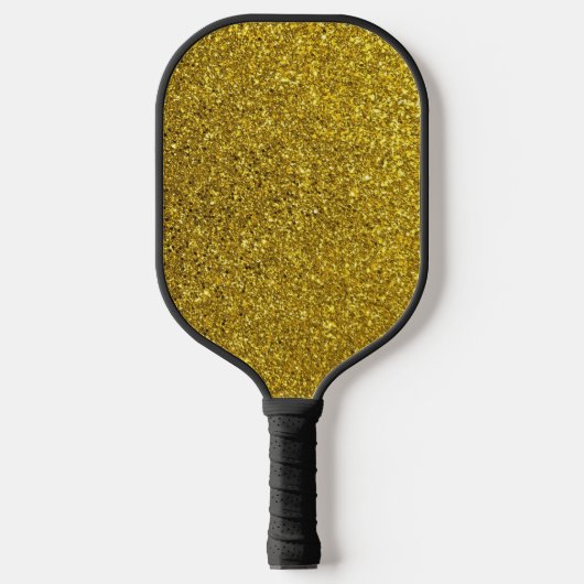 Gold-Glitzer-Muster Pickleball Schläger (Vorderseite)