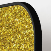 Gold-Glitzer-Muster Pickleball Schläger (Linke Seite)
