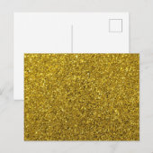 Gold-Glitzer-Muster Postkarte (Vorne/Hinten)