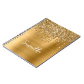 Gold-Glitzer-Namen Notizblock (Linke Seite)