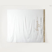 Gold Glitzer Names Wedding Foto Hintergrund Wandteppich (Vorderseite (Horizontal))